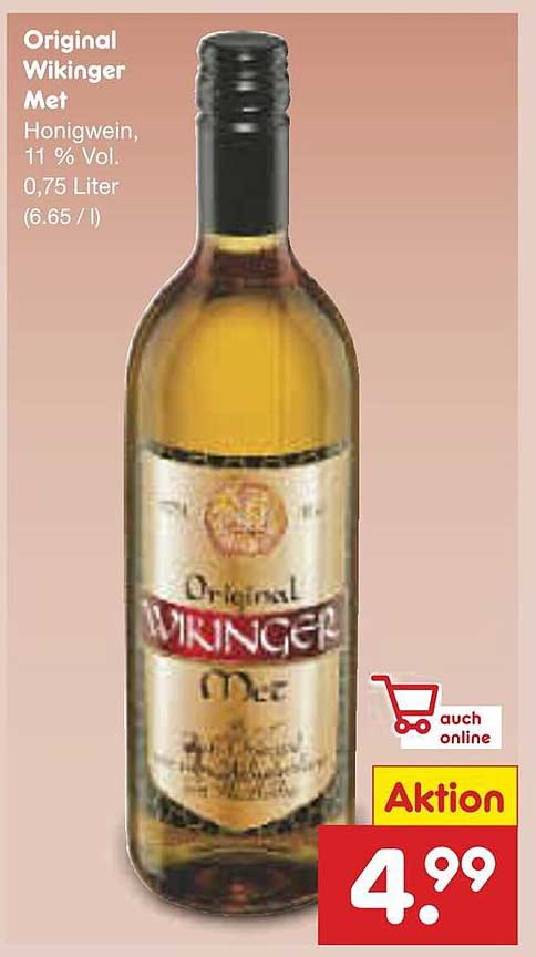 Original Wikinger Met - Honigwein, 11 % Vol., 0,75 Liter