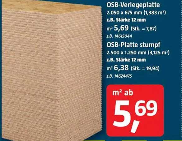 OSB-Verlegeplatte 2.050 x 675 mm