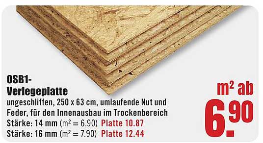 OSB1-Verlegeplatte – Ungeschliffen, ideal für den Innenausbau