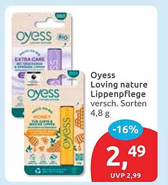 Oyess Loving Nature Lippenpflege - Verschiedene Sorten