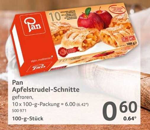 Pan Apfelstrudel-Schnitten 10 x 100 g Packung
