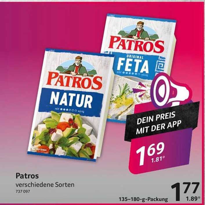 Patros verschiedene Sorten - Feta und Natur