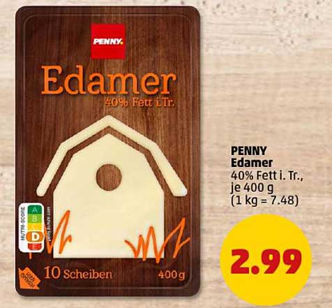 PENNY Edamer 40% Fett i. Tr. – 400 g