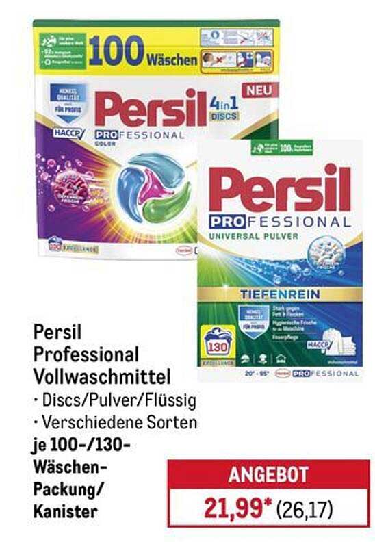 Persil Professional Vollwaschmittel - Discs/Pulver/Flüssig, verschiedene Sorten