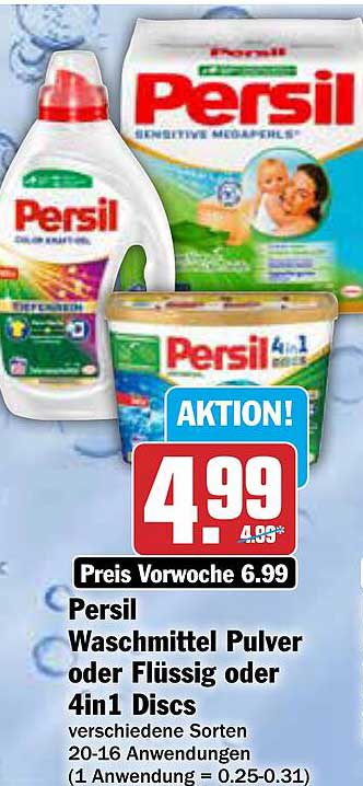 Persil Waschmittel Pulver oder Flüssig oder 4in1 Discs