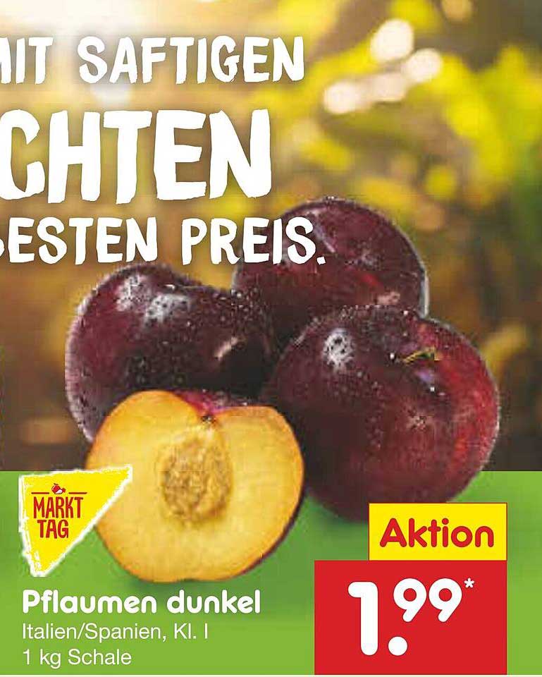 Pflaumen dunkel Italien/Spanien, Kl. I, 1 kg Schale