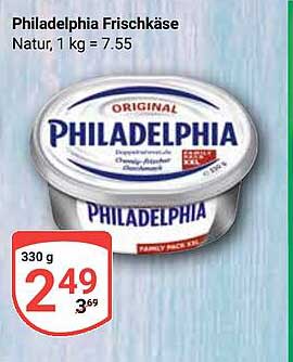Philadelphia Frischkäse Natur, 330 g – jetzt nur 2,49 €