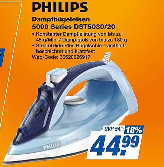 PHILIPS Dampfbügeleisen 5000 Series DST5030/20