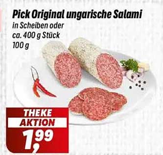 Pick Original ungarische Salami in Scheiben oder ca. 400 g Stück