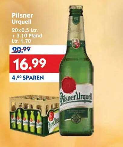 Pilsner Urquell 20 x 0.5 Ltr. – Jetzt im Sonderangebot!