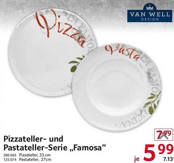 Pizzateller- und Pastateller-Serie „Famosa“