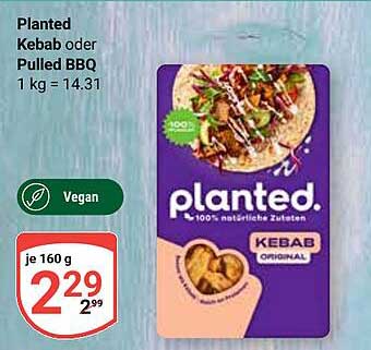 Planted Kebab oder Pulled BBQ - 160 g für nur 2,29 €