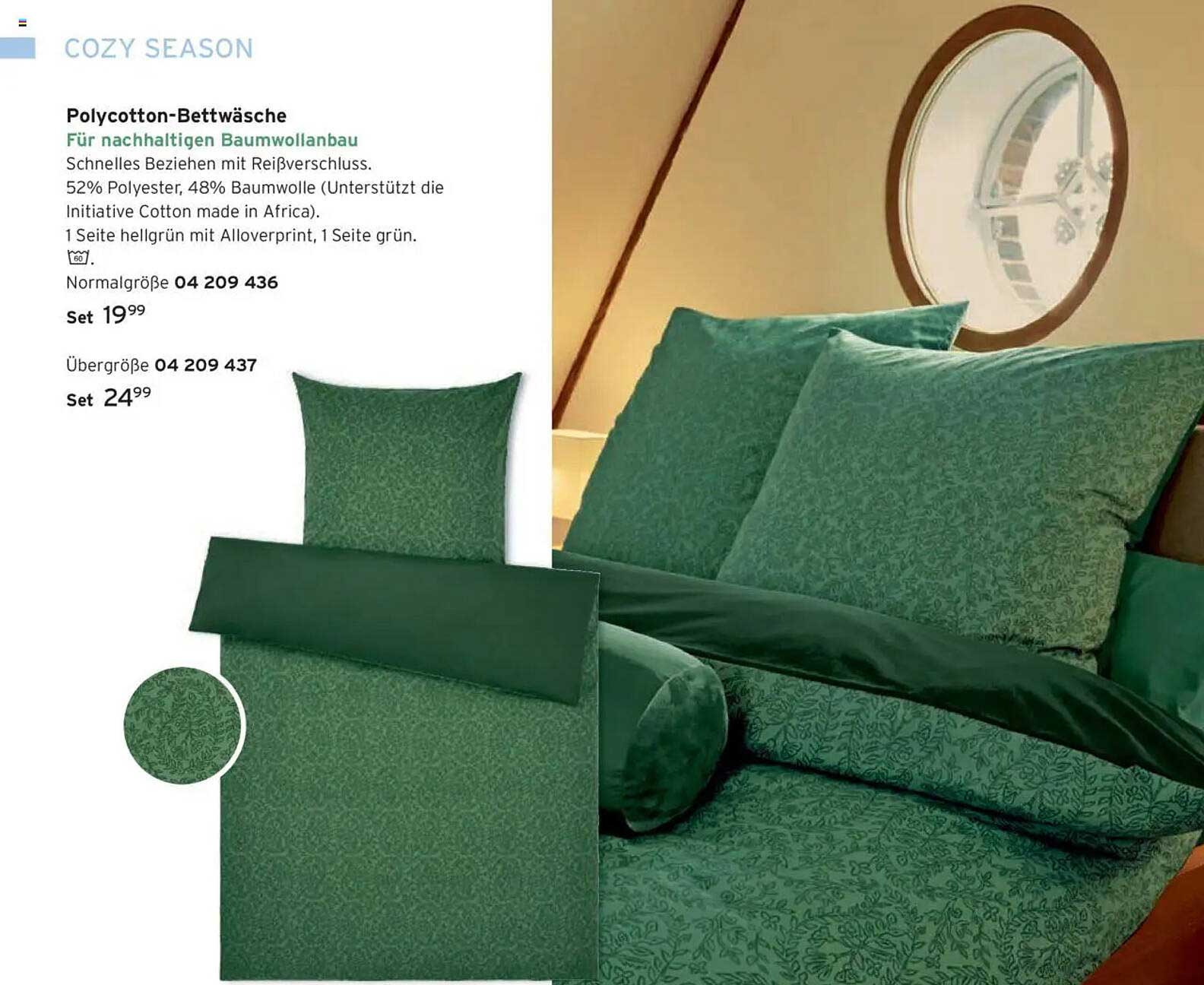 Polycotton-Bettwäsche für nachhaltigen Baumwollanbau