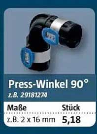 Press-Winkel 90°