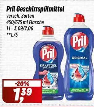 Pril Geschirrspülmittel 450/675 ml - verschiedene Sorten