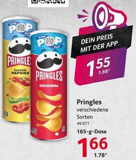 Pringles verschiedene Sorten – 165-g-Dose