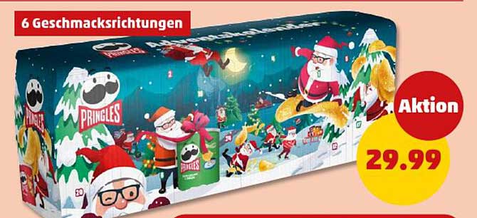 Pringles Weihnachtsaktion – 6 Geschmacksrichtungen