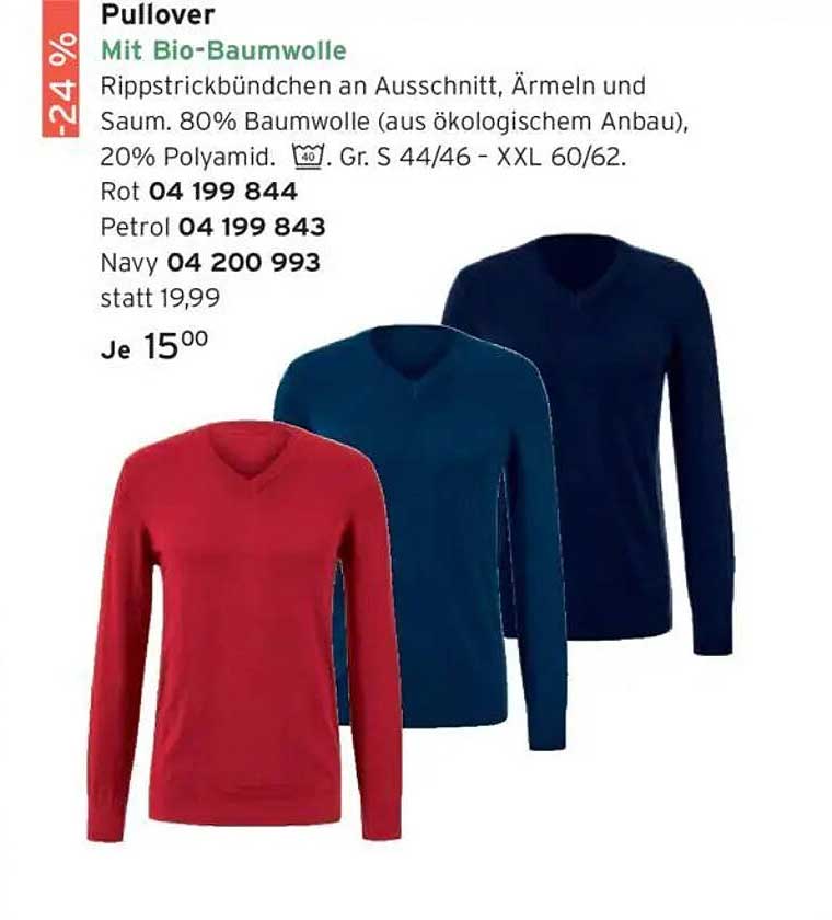 Pullover mit Bio-Baumwolle - jetzt nur für 15,00 Euro