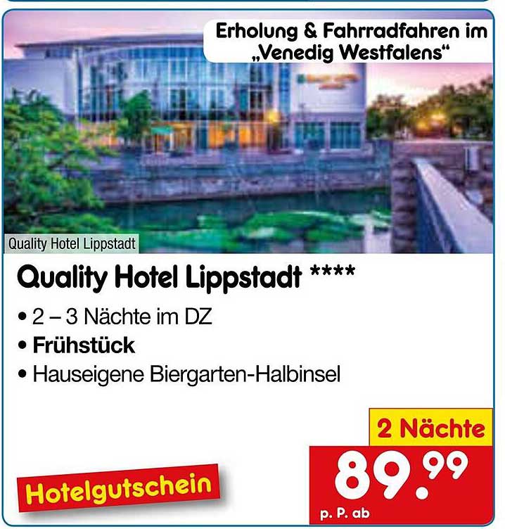 Quality Hotel Lippstadt **** - 2 - 3 Nächte im DZ inkl. Frühstück