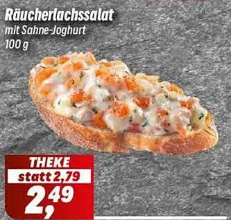 Räucherlachssalat mit Sahne-Joghurt - 100 g