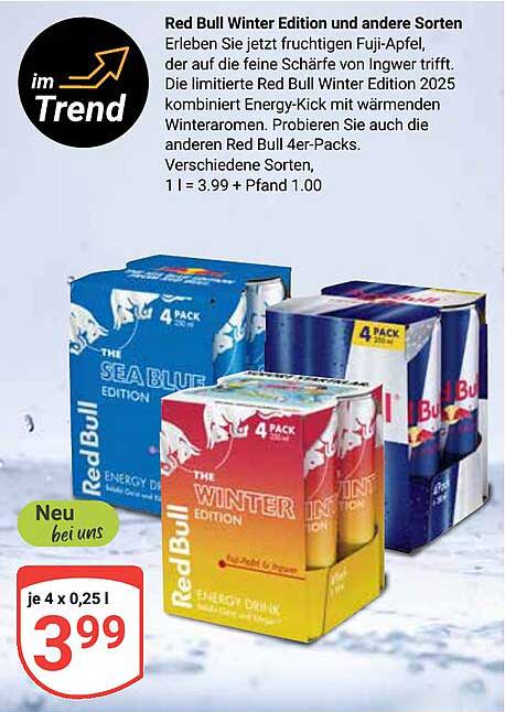 Red Bull Winter Edition und andere Sorten