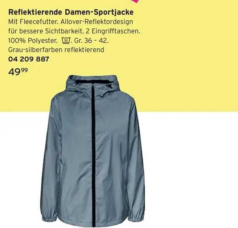 Reflektierende Damen-Sportjacke