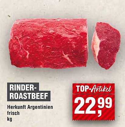 Rinder-Roastbeef Herkunft Argentinien frisch