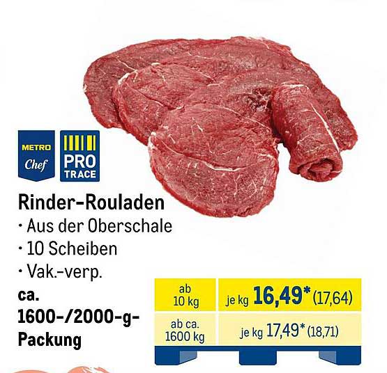 Rinder-Rouladen aus der Oberschale - METRO Chef