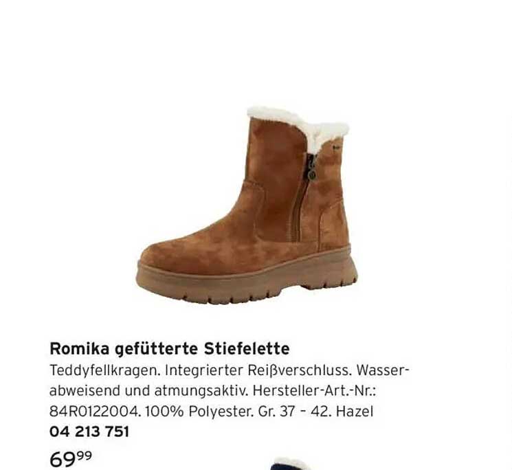 Romika gefütterte Stiefelette