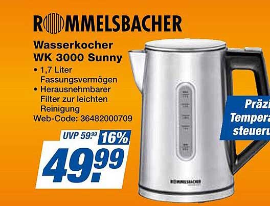 Rommelsbacher Wasserkocher WK 3000 Sunny