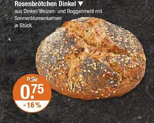 Rosenbrötchen Dinkel - Aus Dinkel/Weizen- und Roggenmehl mit Sonnenblumenkerne