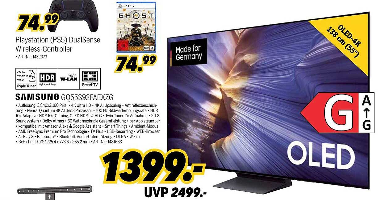 Samsung GQ55S92FAEXZG OLED Fernseher - 138 cm (55")