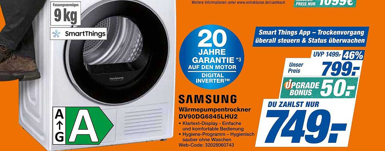 Samsung Wärmepumpentrockner DV90DG6845LHU2
