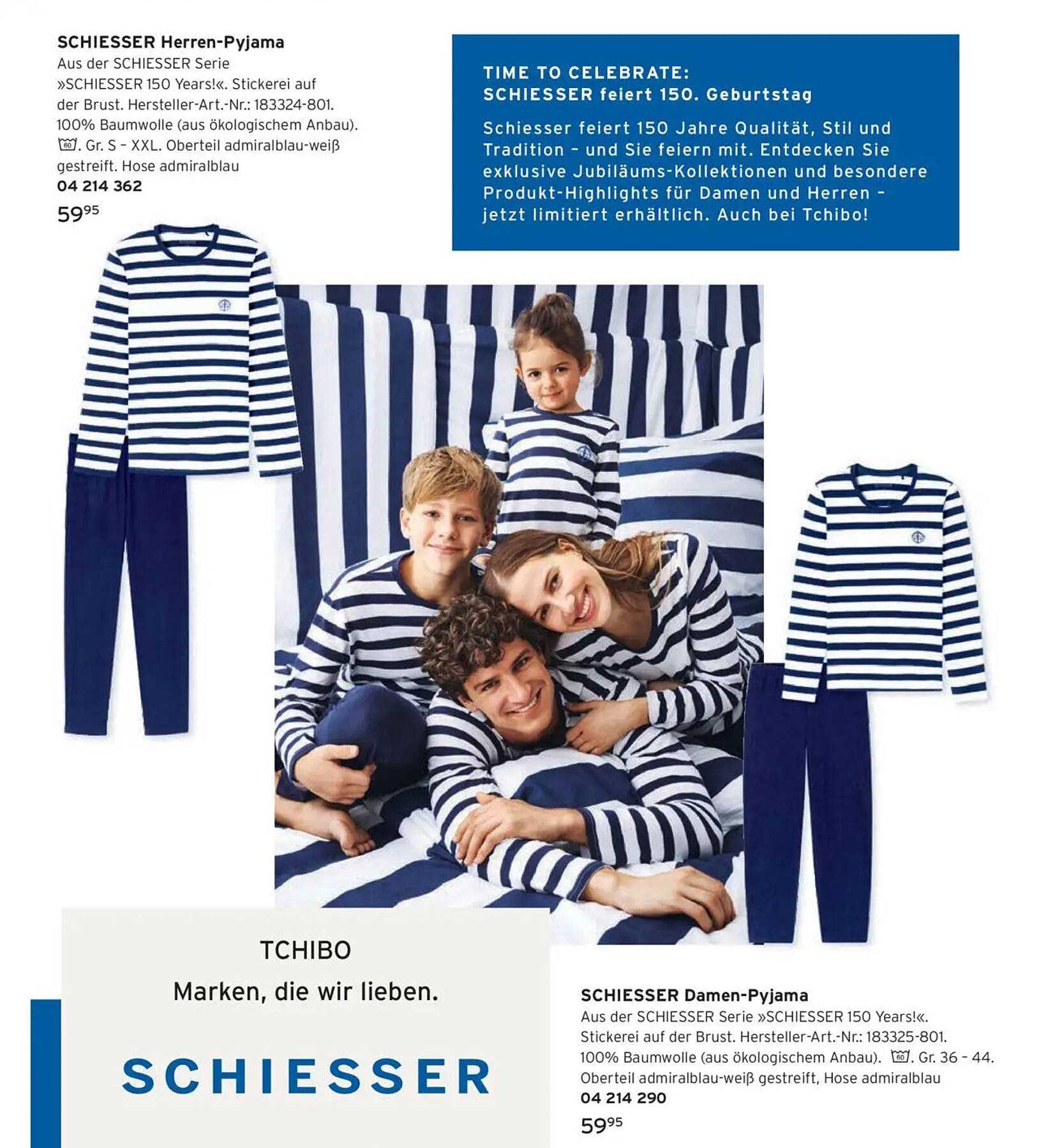 SCHIESSER Herren-Pyjama und Damen-Pyjama
