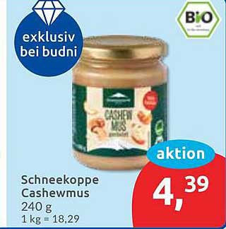 Schneekoppe Cashewmus 240 g