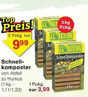 Schnellkomposter von Abfall zu Humus - 3 Pckg nur 9,99