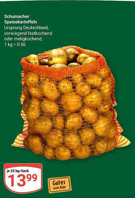 Schumacher Speisekartoffeln - 25 kg Sack