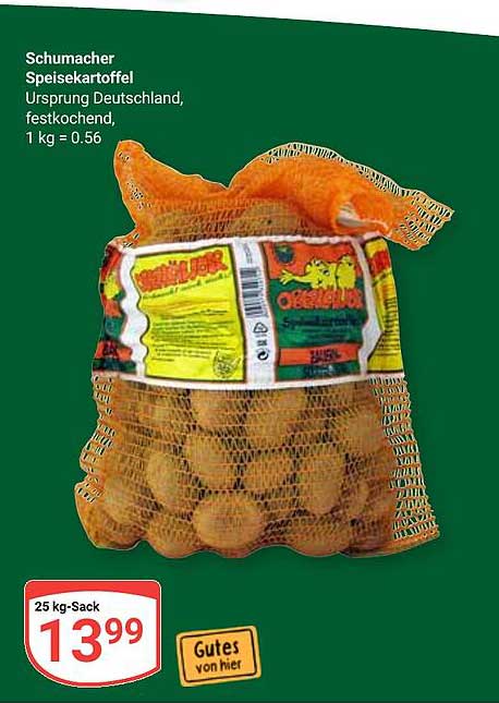 Schumacher Speisekartoffeln - 25 kg Sack