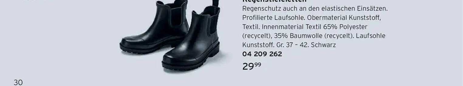 Schwarze Gummistiefel mit Elastikeinsätzen