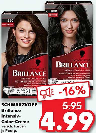 Schwarzkopf Brilliance Intensiv-Color-Creme - Verschiedene Farben