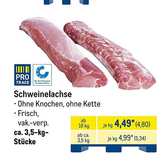Schweinelachse - Ohne Knochen, ohne Kette