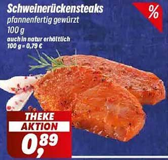 Schweinerückensteaks pfannenfertig gewürzt
