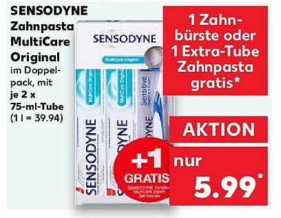 SENSODYNE Zahncreme MultiCare Original Doppelpack