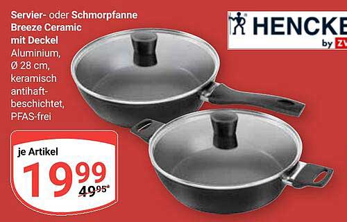 Servier- oder Schmorpanne Breeze Ceramic mit Deckel