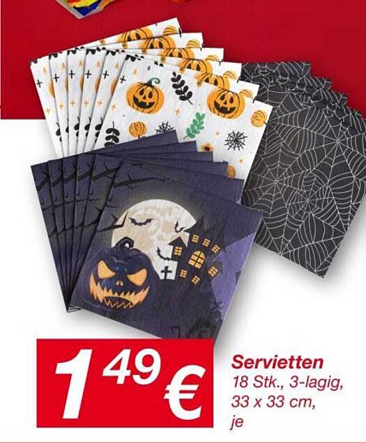 Servietten 18 Stk., 3-lagig, 33 x 33 cm