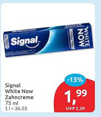 Signal White Now Zahncreme 75 ml - Jetzt für nur 1,99 €