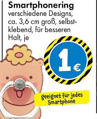 Smartphone-Ring in verschiedenen Designs