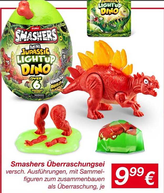 SMASHERS Mini Jurassic Light Up Dino Überraschnungsei