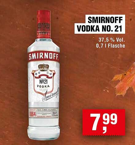SMIRNOFF VODKA NO. 21 0,7 L Flasche