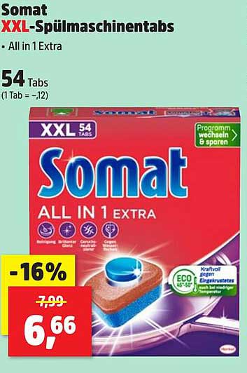 Somat XXL-Spülmaschinentabs - All in 1 Extra